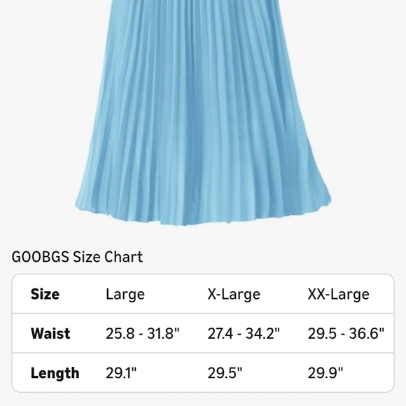 CHIC WOMEN'S PLEATED A LINE HIGH WAIST SWING FLARE MIDI SKIRT XL - Picture 8 of 9